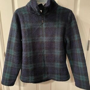 J. Crew Factory Plaid Fleece Pullover